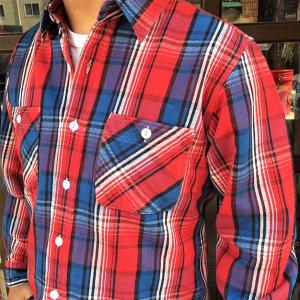 ネルシャツ ヘビーネルシャツ 厚手 ワーキング ワーク チェック シャツ ヘビーネルシャツ アメカジ メンズ 長袖 Flannel shirt フランネル RED 赤 レッド｜buddy-us-clothing