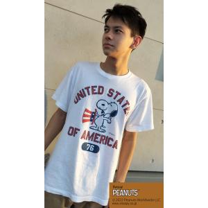 スヌーピー PEANUTS SNOOPY Tシャツ UNITED STATES OF AMERICA 半袖 BUDDY 別注 ピーナッツ メンズ レディース ユニセックス おしゃれ アメカジ｜BUDDY U.S.CLOTHING