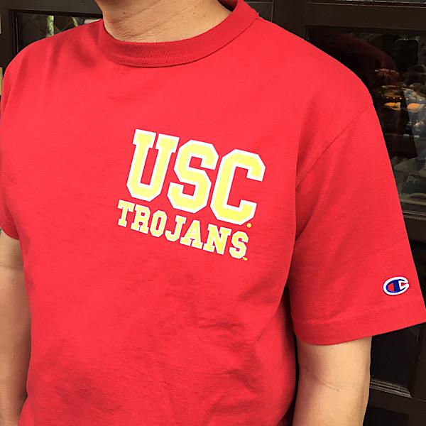 Champion U.S.A.T1011 Tシャツ USC TROJANS 南カリフォルニア大学 半...