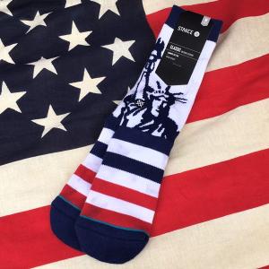 STANCE スタンス 自由の女神 ソックス メンズ靴下 Statue of Liberty 総柄 靴下 アメリカ U.S.A. アメカジ｜buddy-us-clothing