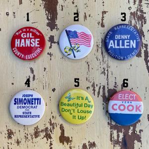 ヴィンテージ缶バッジ／マクドナルド／90’s／US VINTAGE 缶バッジ 10 ビンテージ アンティーク アメリカ 古着 雑貨 星条旗 企業