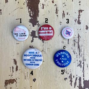 ヴィンテージ缶バッジ／マクドナルド／90’s／US VINTAGE 缶バッジ 10 ビンテージ アンティーク アメリカ 古着 雑貨 星条旗 企業