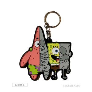 スポンジボブ & パトリック SPONGE BOB & PATRICK X-RAY PATRICK シークレットベース SECRETBASE ラバーキーホルダー TOKYO 原宿｜buddy-us-clothing