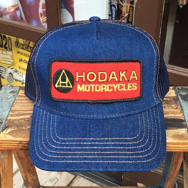 HODAKA MOTORCYCLES ホダカ モーターサイクルズ ビンテージ ワッペン付きデニムキャ...