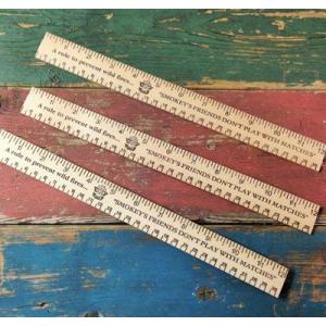 SMOKEY BEAR WOOD RULER/スモーキーベアー ウッドルーラー 定規 アメリカ 雑貨 文具｜buddy-us-clothing