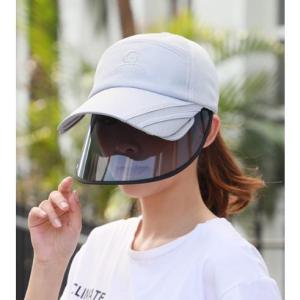 日除け帽子 つば広 UVカット サングラス付き...の詳細画像4