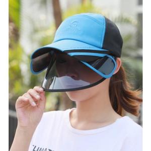 日除け帽子 つば広 UVカット サングラス付き...の詳細画像5