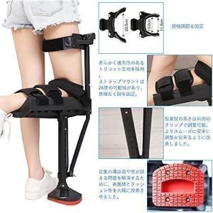 ハンズフリー松葉杖、歩行補助具痛みのない膝松葉...の詳細画像2