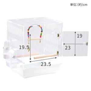 鳥かご ケージ クリア 小型 おしゃれ 鳥籠 ...の詳細画像5
