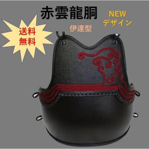 剣道 防具 胴 赤雲龍 単品 伊達型 茶色石目塗り 武道園｜budouenshop