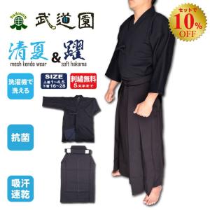 剣道 剣道着 清夏メッシュ剣道衣/ 躍 ジャージ袴セット