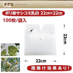 ぶどう専用 ポリ傘 22×22 サシコミ 乳白...の詳細画像1