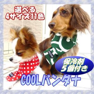 【保冷剤5個付き】クールバンダナ（S）小型犬用（首周り25〜35ｃｍまで）【ひえひえ】【熱中症予防】【アイス】【COOL】｜buena