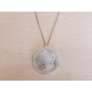 本物アメリカ コイン モルガン 1ドル銀貨 ペンダントトップ ネックレス