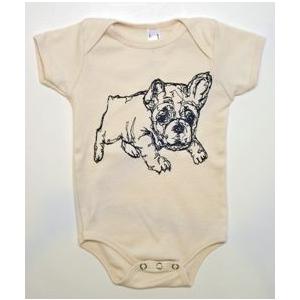 KLTワークス　半袖ロンパース/Short-sleeved Rompers 　子犬/クリーム2