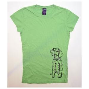 KLTワークス　レディースTシャツ/T-shirts Ladies  犬/グリーン Tall Dog/Green　｜bugbugbaby