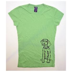 KLTワークス　レディースTシャツ/T-shirts Ladies  犬/グリーン Tall Dog...