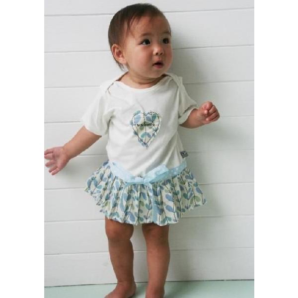 リトルドッグラフド　スカート付ロンパース/Tutu-rompers　水色リボン