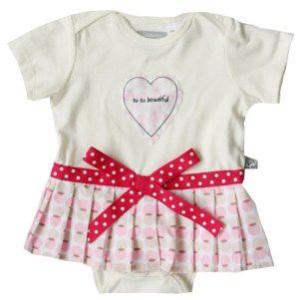 リトルドッグラフド　スカート付ロンパース/Tutu-rompers　ピンクリボン