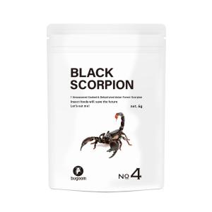 昆虫食 サソリ アジアンフォレストスコーピオン 食用 安全 ゲテモノ 罰ゲーム ドッキリ 珍味 お菓子 スナック bugoom BLACK SCORPION No.4 net.6g