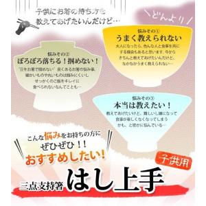 三点支持箸 はし上手 子供用 18cm/16....の詳細画像1