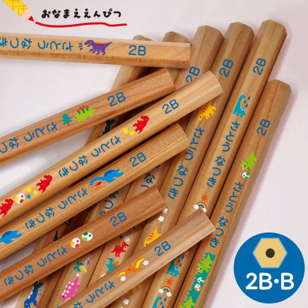 鉛筆 名入れ B 2B おなまえ鉛筆 1ダース 六角軸鉛筆12本 ケース付属 ナチュラル ポイント利...
