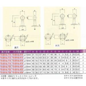 首長ブラケット(通穴or片穴) 13mmパイプ...の詳細画像1