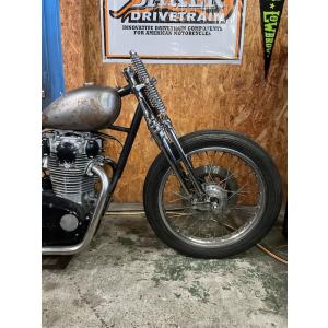 XS650用ステンレス製フォークジョイント 150mmロング（エアバルブ有り