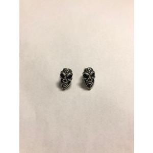 スカル ビーズ Tiny Skull Bead w/webb(Pair)/Bill Wall Lea...