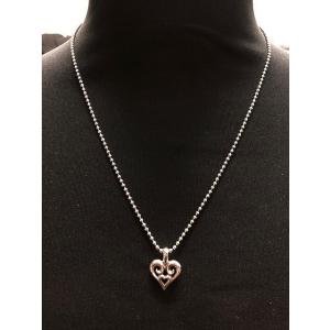 トライバル ハート ボールチェーン2ミリ Tribal Heart w/2mm ball chain...