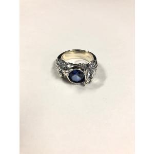 2ウルフ ブルーサファイヤ 2Wolf Blue sapphire ring/Bill Wall L...