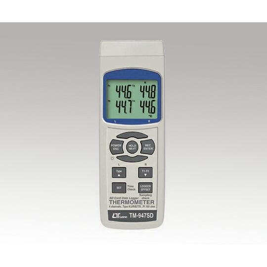 アズワン データロガー温度計(4チャンネル) TM-947SD (1-1450-01) 《計測・測定...
