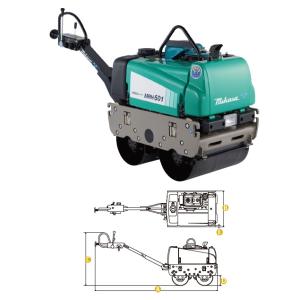 【直送品】 三笠産業 低騒音型バイブレーションローラー MRH-501DS 【大型】