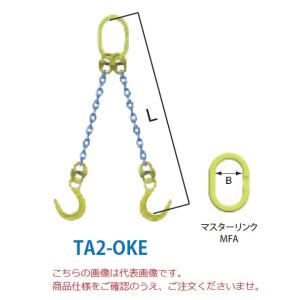 直送品】 マーテック チェーンスリング 2本吊りセット TA2-OKE 10mm