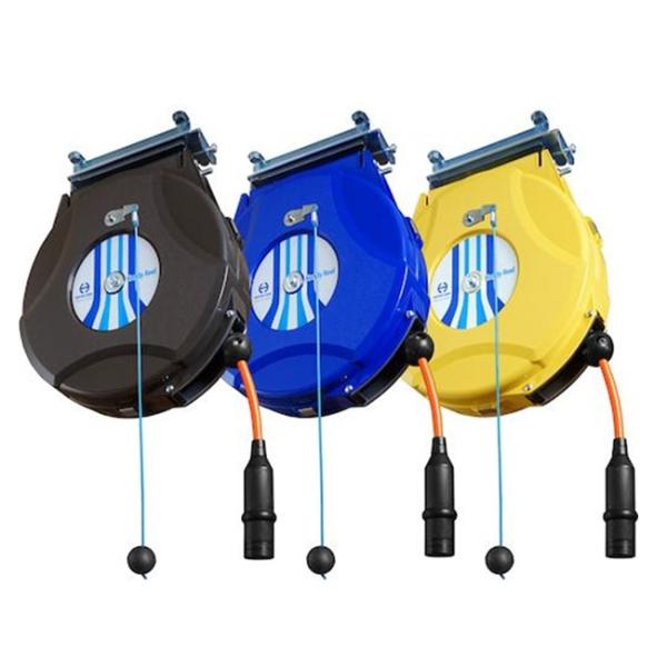 日平機器 ハンディーエアーリール 内径6.4X15m 青カバー(ブレーキ付) HAP-215JS-B...