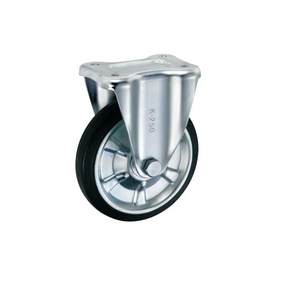 【直送品】 岐阜産研工業 (ウカイ) φ250中荷重用固定キャスター SK-250 鋼板製ゴム 【送...