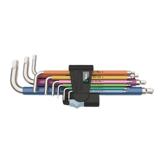 WERA 3950/9 マルチカラー ステンレスL型レンチセット 022669