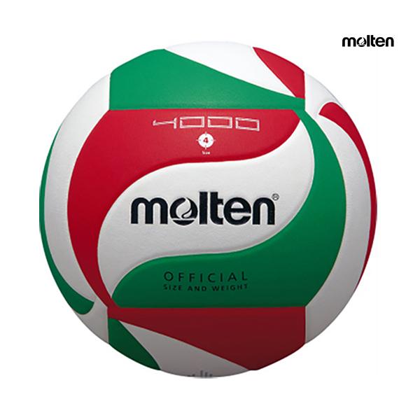 molten モルテン バレーボール 4号球 バレーボール4000 ネーム加工可 ホワイト×レッド ...