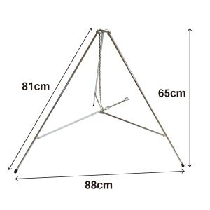 旗立て台 三脚台 高さ65cm 径9mm クロ...の詳細画像2