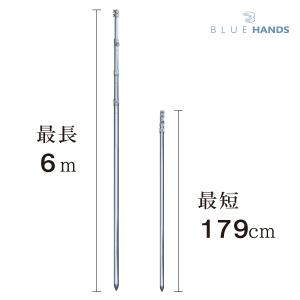 旗用 伸縮アルミポール 6m 4段伸縮 各種旗...の詳細画像1