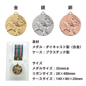 表彰メダル 直径35mm 首掛けリボン スタン...の詳細画像1
