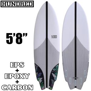 100 HUNDRED サーフィン サーフボード ショート 5'8" EPOXY RF TG カーボン EPS ウィングスワロー フィン付 初心者 ビギナー