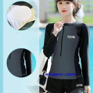 フィットネス水着レディース メンズ ラッシュガ...の詳細画像4