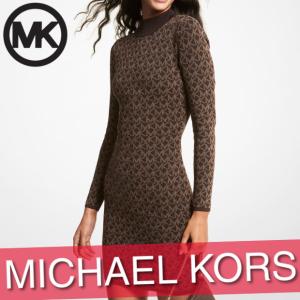 マイケルコース ワンピース ドレス ミニ ショート ロゴ ジャカード