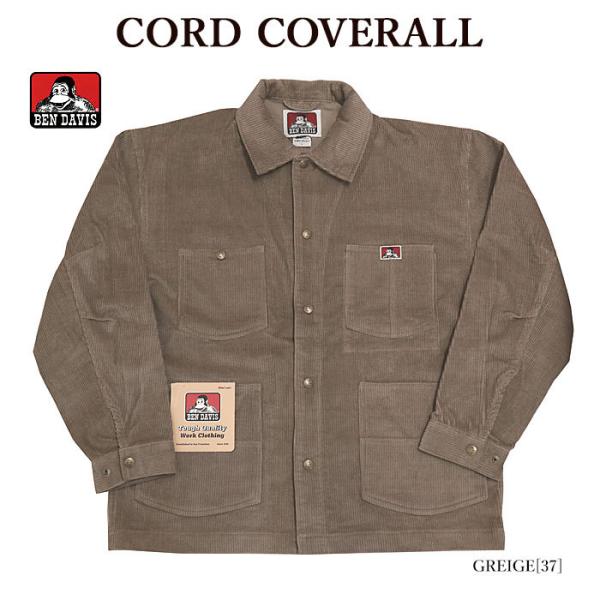 BEN DAVIS 1780004 CORD COVERALL ジャケット カバーオール コーデュロ...