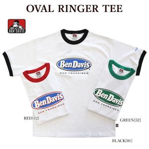 BEN DAVIS ベンデイビス 23580012 OVAL RINGER TEE 半袖Tシャツ リンガーTシャツ ロゴTシャツ メンズ レディース｜bumpstore