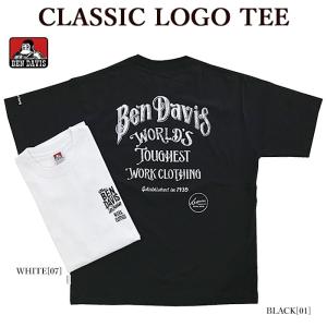 半袖 Tシャツ BEN DAVIS ベンデイビス 24580010 CLASSIC LOGO TEE ロゴ 刺しゅう オーバーサイズ メンズ レディース｜bumpstore