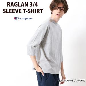 Champion チャンピオン C5-P404 RAGLAN 3/4 SLEEVE T-SHIRT 七分袖Tシャツ T1011 ラグラン メンズ レディース｜bumpstore