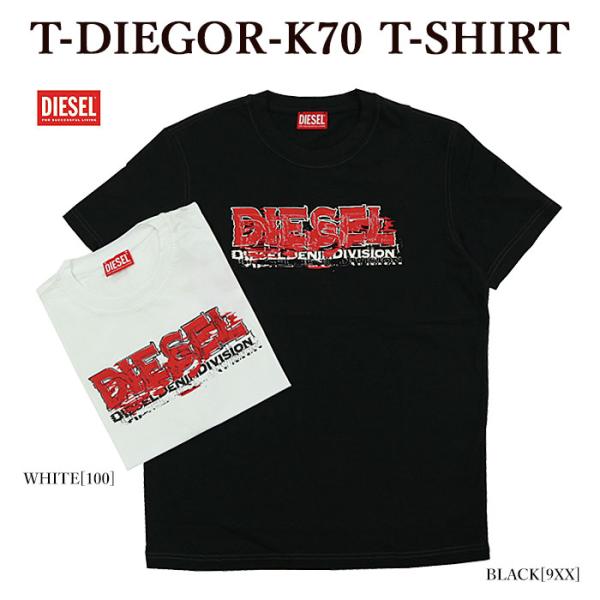 半袖 Tシャツ DIESEL A12498 0GRAI T-DIEGOR-K70 T-SHIRT ロ...
