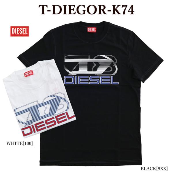 半袖Tシャツ DIESEL ディーゼル A12502 0GRAI T-DIEGOR-K74 ラバープ...